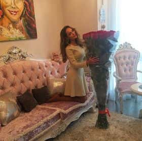 25 длинных роз 140 см