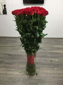 101 гигантская красная роза 150см 