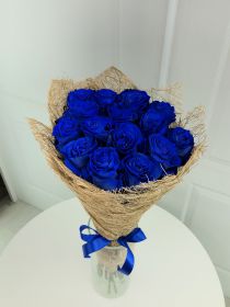 Синие розы - 15 шт.